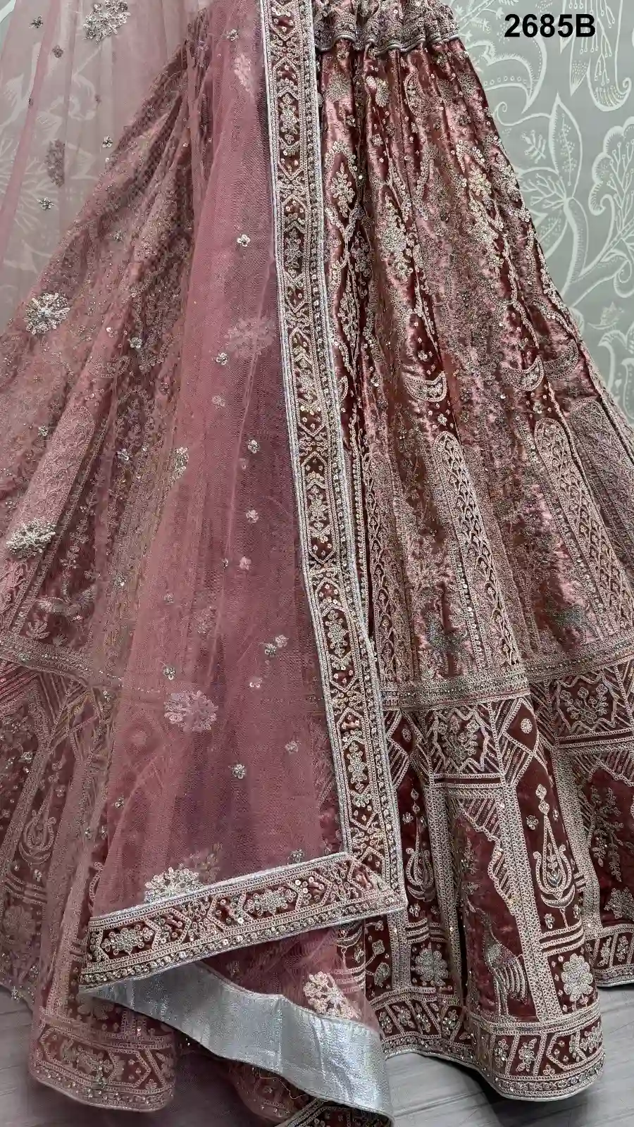 Anjani Art Designer Indian Bridal Velvet Lehenga Wholesale Catalog — Wholesale Lehenga, MPA wholesale from Surat - Gallery Image 12